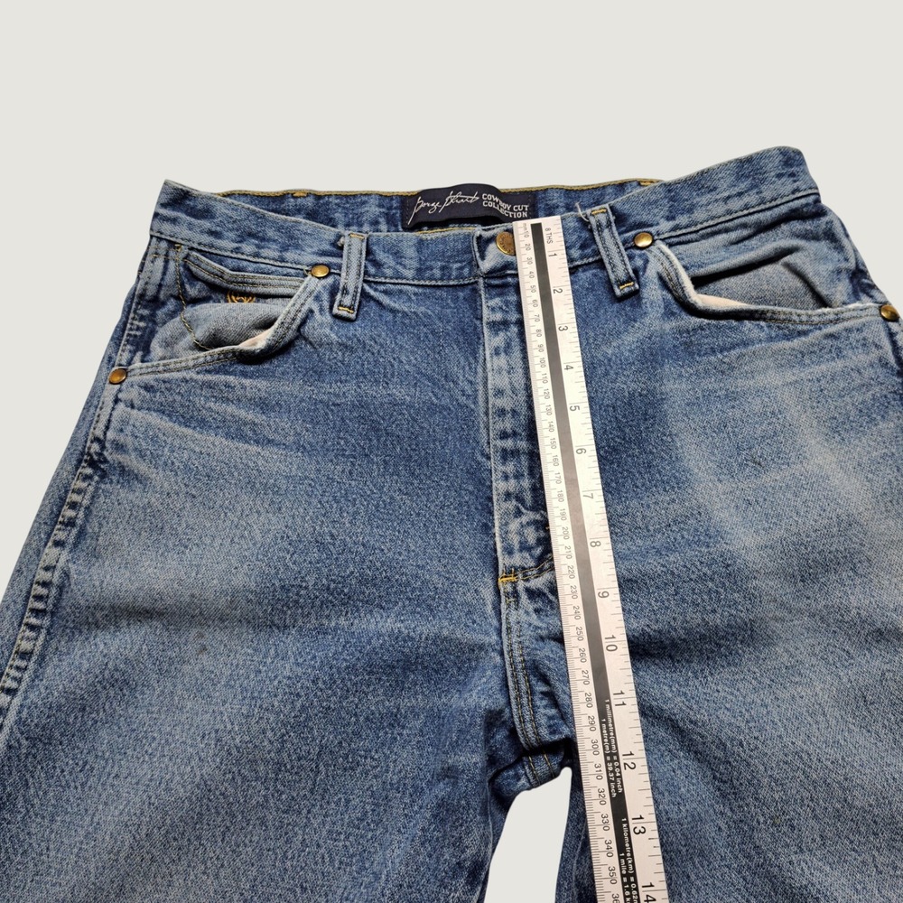 Wrangler Jeans Mens 32x36 Blue Good George Strait Cowboy Cut Straight Leg Denim - Picture 6 of 12